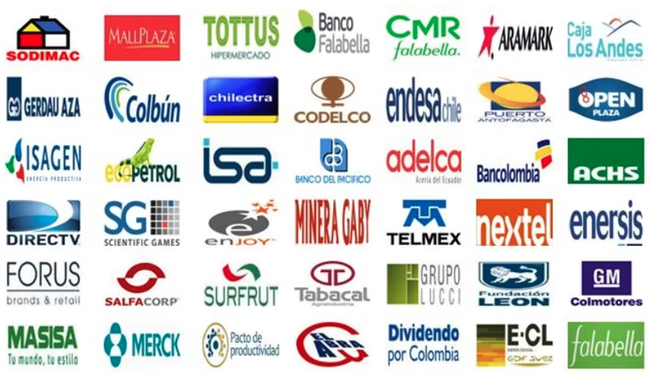 Selección de empresas con las que integrantes del equipo de Inspira Corp han trabajado a lo largo de su trayectoria